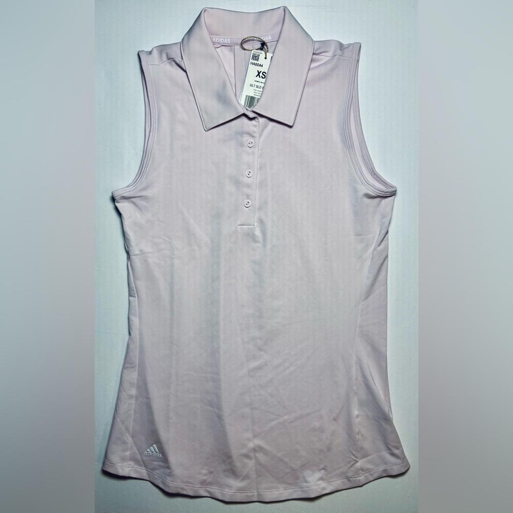 Adidas Ultimate365 Sleeveless Golf Polo Women's XS Almost Pink NEW